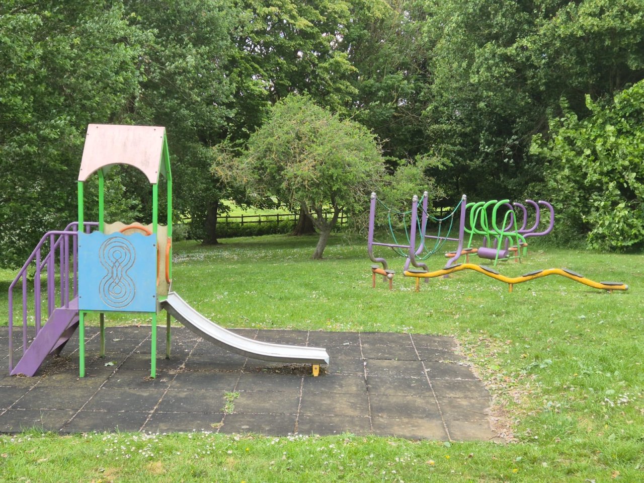Worn out young children's equipment.
